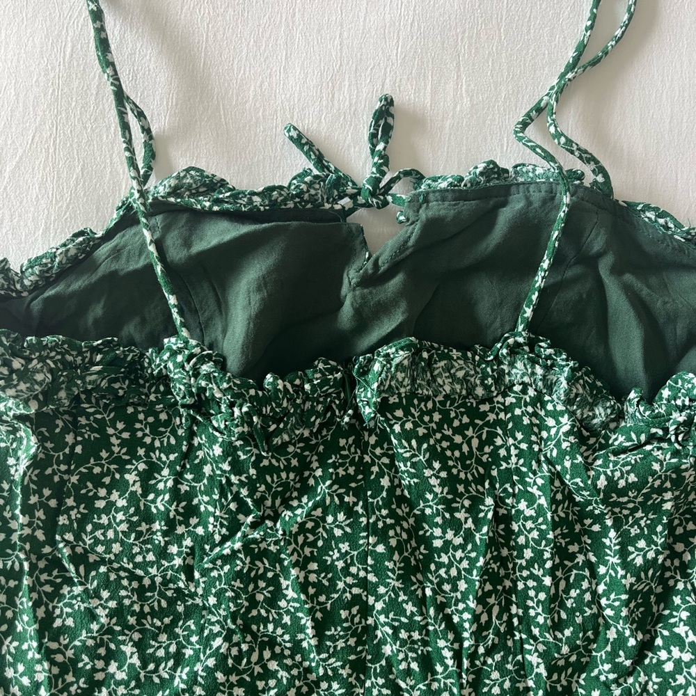 Anthropologie First Monday Green Floral Jumpsuit - Picture 6 of 14